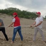 Virvės traukimui pasiruošę