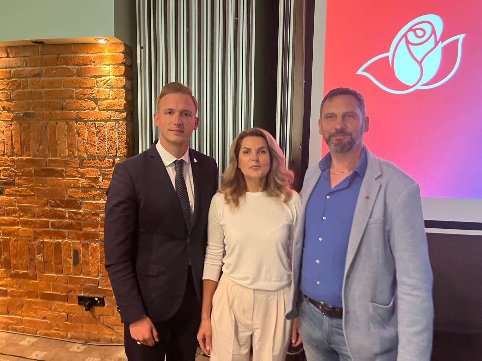 Robertas Duchnevič, Anna Kuznecovienė ir Saulius Voveris LSDP Tarybos posėdyje