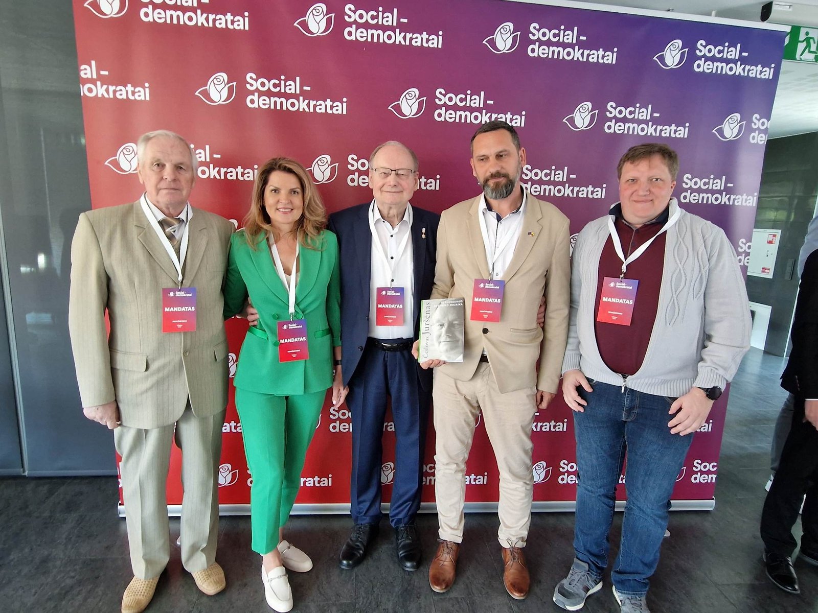 Širvintų socialdemokratai su Česlovu Juršėnu